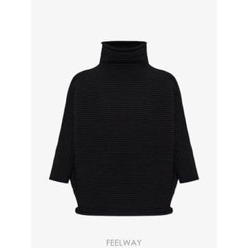 Issey Miyake 26 FW �ø��� �ø��� �̼��� �̾��� Zig Zag pleated high neck blouse PP68K26 FW �ø��� �ø��� �̼��� �̾��� Zig Zag pleated high