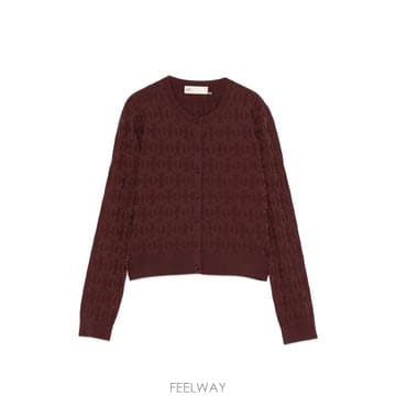26 FW 토리버치 모노그램 자카드 가디건 171818 TP458443822