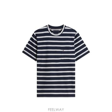 26 FW 타미힐피거 스트라이프 포켓 티셔츠 MW0MW41378 TP458321402