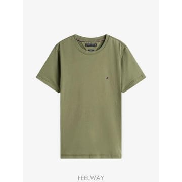 26 FW 타미힐피거 로고 아플리케 크루 넥 티셔츠 MW0MW10800 TP458321378