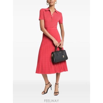 26 FW 마이클코어스 ribbed knit polo dress MT5834F33D TP458480810