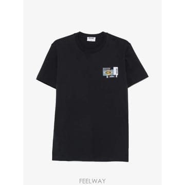 26 FW 모스키노 로고 패치 티셔츠 262ZZ0728 TP457668900