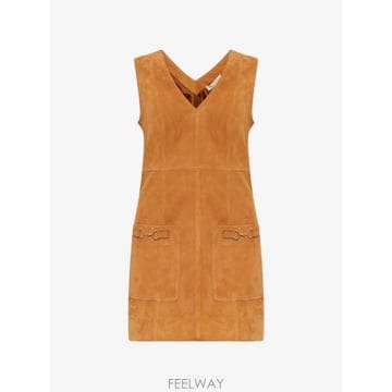 26 FW 울라 존슨 홀스빗 디테일 레더 드레스 PF2601240 TP456126378