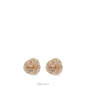 Self Portrait 26 FW ������Ʈ����Ʈ crystal embellished knot earrings AW26614EGD T26 FW ������Ʈ����Ʈ crystal embellished knot earrings