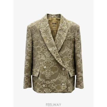 | Other Brand | 26 FW Uma Wang Crossword jacquard double breasted blazer UP626 FW Uma Wang Crossword jacquard double breasted blaz