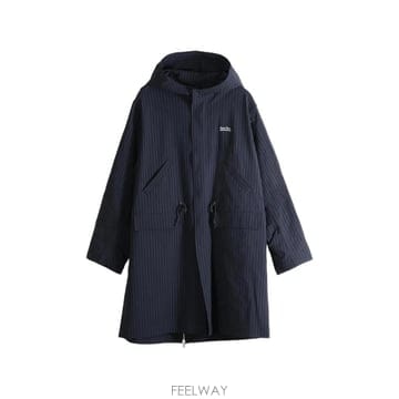26 FW 언더커버 핀스트라이프 패턴 후드 코트 UP2F430 TP458339912