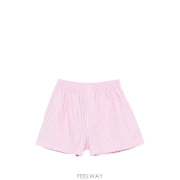 발렌시아가 핀스트라이프 엘라스틱 웨이스트 쇼츠
