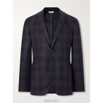 볼리올리 프린스 오브 웨일즈 울블렌드 플란넬 블레이저 N1302J- B0082336683