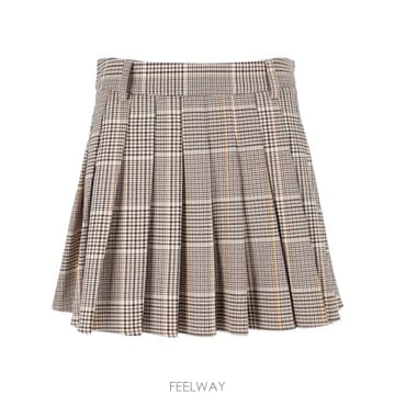 SAINT BARTH BLAY 플란넬 미니 스커트 WITH 타탄 패 B0192337311