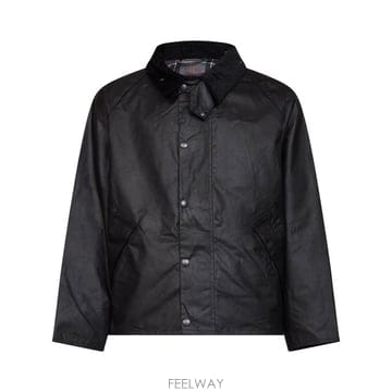 바버 OS TRANSPORT WAXED 자켓 블랙 WAXED 코튼  B0302362606