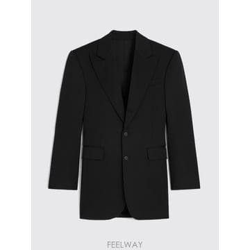 셀린느 다이애그널 울 블레이저 카라멜