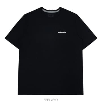 파타고니아 P-6 로고 남성 반팔티셔츠 38504 BLK