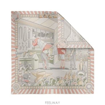 에르메스 포니 피트 스탑 Pony Pit Stop 더블 페이스 실크 양면 여성 스카프 90 H904207S