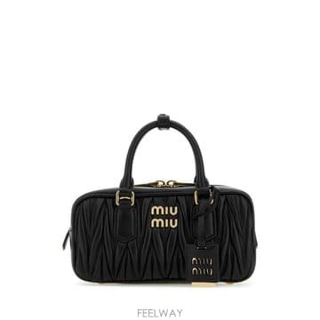 Miu Miu 26FW �̿�̿� �Ƹ�ī�� �ΰ� ��Ʈ�� 5BB142VOONAN88 F0002 Black26FW �̿�̿� �Ƹ�ī�� �ΰ� ��Ʈ�� 5BB142VOONAN88 F000