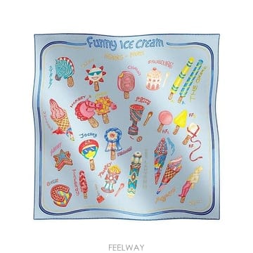 에르메스 퍼니 아이스크림 Funny Ice Cream 실크 여성 스카프 70 까레 H984109S 07