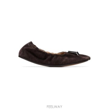 메종마르지엘라 브라운 스웨이드 아나토믹 트래블 발레리나 플랫 슈즈 S59WZ0106 P7872 TP87798