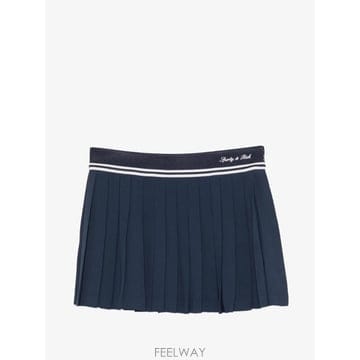 26 FW 스포티앤리치 아비가일 로고 자수 플리츠 스커트 SK01275326BL106 TP458326766