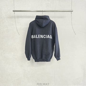 발렌시아가 백로고 오버 후드 티셔츠 XS 556143