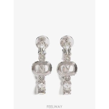 26 FW 발렌티노 가라바니 오벌 스와로브스키 크리스털 메탈 이어링 WJ0CC1QEU TP455364931
