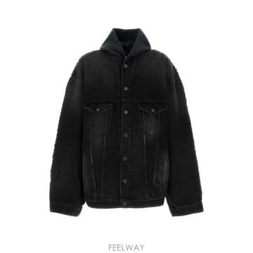 발렌시아가 오버사이즈 레이어드 코튼 자켓