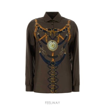 ETRO [X45]��Ʈ�� WRIA0019AK1FE X0825 ���� ���� ���� ����콺 Brown silk shirt[X45]��Ʈ�� WRIA0019AK1FE X0825 ���� ���� ���� �����