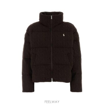 [X45]폴로  211A10457 003 여성 자켓 베스트 블레이저 봄버 데님 Dark brown wool 