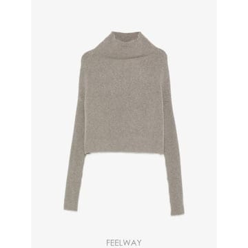 26 FW 릭오웬스 하이 넥 골지 소매 스웨터 RP02F5629KWSF TP455404700