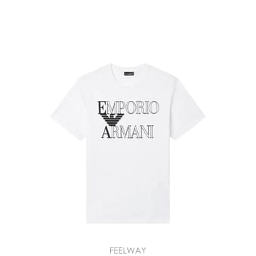 26 FW 아르마니 로고 프린트 티셔츠 EM000574AF20434 TP455482639