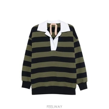 26 FW N21 스트라이프 패턴 폴로 탑 26IN2M0E0214097R561 TP456204936