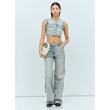 24 S/S 쿠레주 데님 크롭 베스트 124DBL153DE0016 7 B0111080730