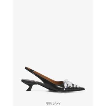 26 FW 마르니 캣 블랙 슬링백 레더 펌프스 PUMS016404P7838 TP455482340