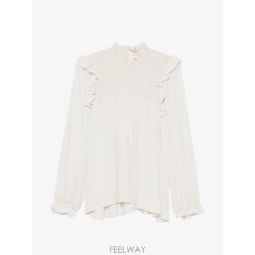 26 FW Forte Forte 러플 스모킹 블라우스 15084MYSHIRT TP456751902
