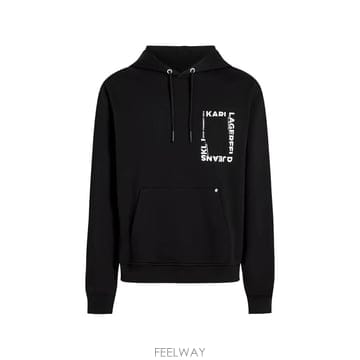 26 FW 칼라거펠트 로고 프린트 드로스트링 후드티 B2M20028 TP455269050