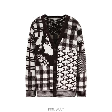 26 FW 로에베 X 코시마 본 보닌 인타르시아 니트 가디건 S540Y16KAA TP458536060