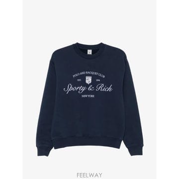 26 FW 스포티앤리치 로고 자수 스웨트셔츠 ST09875412 TP455448219