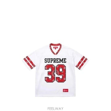 26 FW 슈프림 반다나 풋볼 티셔츠 SUPBDFBTSWHT001 TP455256967