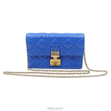 Dior(크리스챤디올) S2012CNMJ 블루 램스킨 까나쥬 어딕트 WOC 크로스백