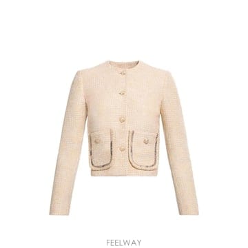 26 FW Elie Saab 파이톤 프린트 트위드 재킷 J0248PS26TWC01 TP455924492