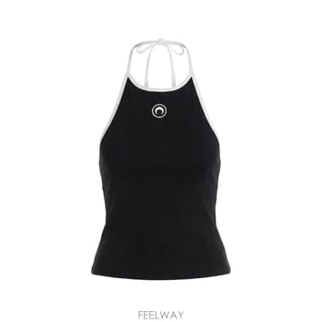 26 FW 마린세르 로고 디테일 홀터넥 탑 WTO504ACJER0008BK96 TP455444271