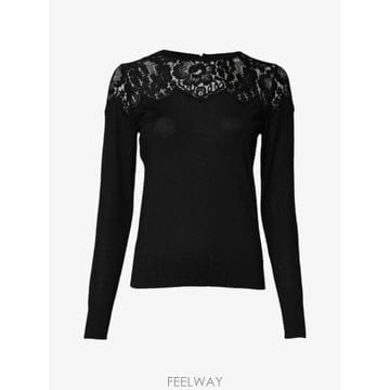 26 FW 돌체앤가바나 플로럴 레이스 트리밍 스웨터 TSH878528 TP455668013