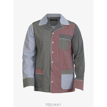 26 FW 돌체앤가바나 패치워크 깅엄 체크 셔츠 TSH83169 TP455566879