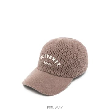 일레븐티 로고 자수 캐시미어 울 캡 모자