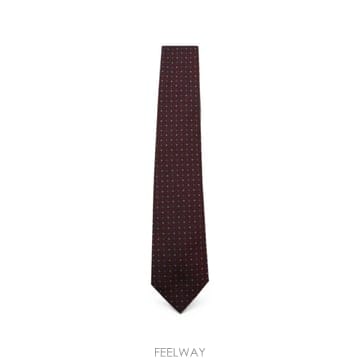 26 FW Canali 기하학 패턴 실크 넥타이 18HJ046 TP455436288