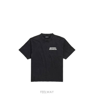26 FW 발렌시아가 마스킹 테이프 프린트 워싱 이펙트 티셔츠 850990TTVL6 TP456361414