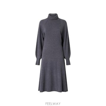 26 FW PINKO 터틀 넥 벌룬 소매 드레스 107236A3I1 TP455761521