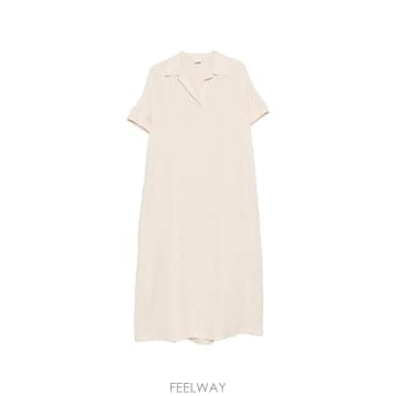 일레븐티 스프레드 칼라 반소매 드레스