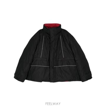 발렌시아가 오버사이즈핏 패딩 파카 블랙