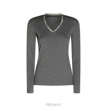26 FW 파비아나필리피 비즈 트리밍 V넥 티셔츠 JED216F604L9078132 TP456390896