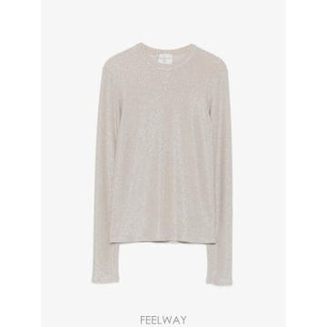 26 FW Forte Forte 글리터 이펙트 긴소매 티셔츠 15090MYTSHIRT TP456390517