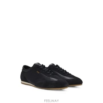 26 FW 보스 leather sneakers with suede trims 50568463 TP458368